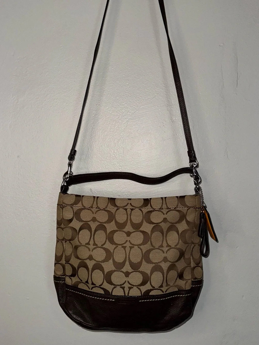 Y2K Coach Signature Canvas Convertible Crossbody Bag